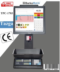 TAZGA TERAZİ POS SİSTEM ÇİFT EKRANLI (BARKOD OKUYUCU YOK) - 1